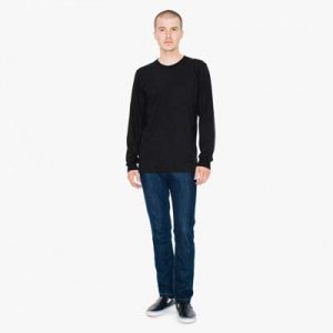 The American Apparel Fine Jersey Long Sleeve Tee is a 146gsm 100% cotton long sleeve tee. 4 colours. S - 2XL. Great branded long sleeve tees.