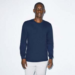 The American Apparel Fine Jersey Long Sleeve Tee is a 146gsm 100% cotton long sleeve tee. 4 colours. S - 2XL. Great branded long sleeve tees.