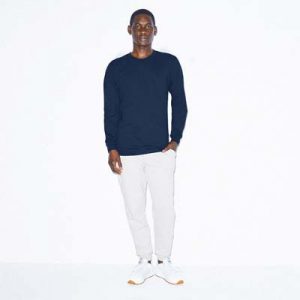 The American Apparel Fine Jersey Long Sleeve Tee is a 146gsm 100% cotton long sleeve tee. 4 colours. S - 2XL. Great branded long sleeve tees.