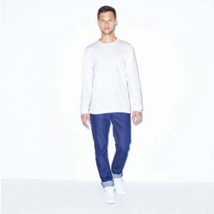 The American Apparel Fine Jersey Long Sleeve Tee is a 146gsm 100% cotton long sleeve tee. 4 colours. S - 2XL. Great branded long sleeve tees.
