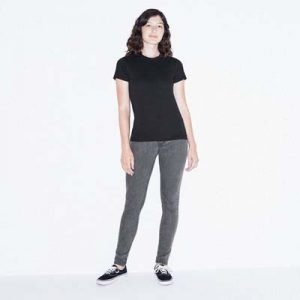 The American Apparel Ladies Jersey Tee is a 146gsm ring spun cotton jersey tee.  5 colours.,  S - 2XL.  Great branded jersey tees from American Apparel.