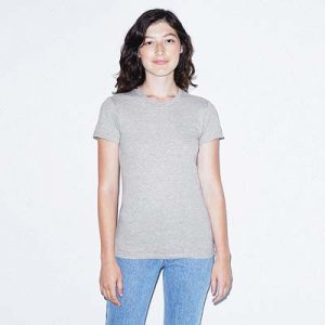 The American Apparel Ladies Jersey Tee is a 146gsm ring spun cotton jersey tee.  5 colours.,  S - 2XL.  Great branded jersey tees from American Apparel.