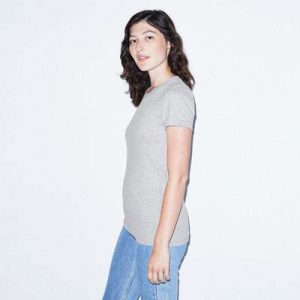 The American Apparel Ladies Jersey Tee is a 146gsm ring spun cotton jersey tee.  5 colours.,  S - 2XL.  Great branded jersey tees from American Apparel.