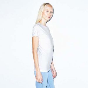 The American Apparel Ladies Jersey Tee is a 146gsm ring spun cotton jersey tee.  5 colours.,  S - 2XL.  Great branded jersey tees from American Apparel.