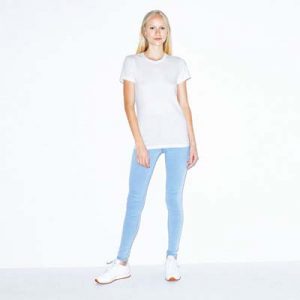 The American Apparel Ladies Jersey Tee is a 146gsm ring spun cotton jersey tee.  5 colours.,  S - 2XL.  Great branded jersey tees from American Apparel.