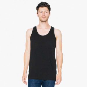 The American Apparel Unisex Tank Top is a 146gsm 100% combed ring spun cotton.  4 colours.  XXS -2XL.  Great branded singlets from American Apparel.