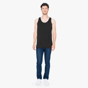 The American Apparel Unisex Tank Top is a 146gsm 100% combed ring spun cotton.  4 colours.  XXS -2XL.  Great branded singlets from American Apparel.