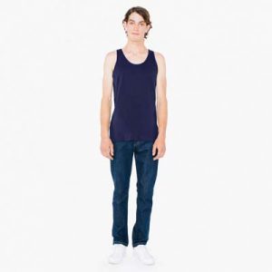 The American Apparel Unisex Tank Top is a 146gsm 100% combed ring spun cotton.  4 colours.  XXS -2XL.  Great branded singlets from American Apparel.