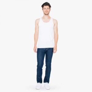 The American Apparel Unisex Tank Top is a 146gsm 100% combed ring spun cotton.  4 colours.  XXS -2XL.  Great branded singlets from American Apparel.