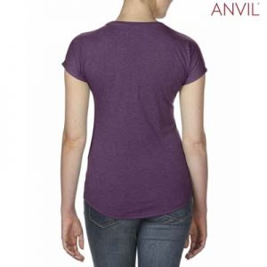 The Anvil Tri Blend Ladies V-Neck Tee is a 159gm2 pre shrunk 50% polyester tee.  6 colours.  XS - 2XL.  Great branded tri blend tees.