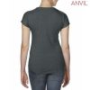 6750VL Anvil Tri Blend Ladies V Neck Tee – Dark Grey Heather