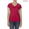 The Anvil Tri Blend Ladies V-Neck Tee is a 159gm2 pre shrunk 50% polyester tee.  6 colours.  XS - 2XL.  Great branded tri blend tees.