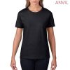 880 Anvil Ladies Lightweight Tee – Black