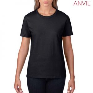 The Anvil Lightweight Ladies Tee is a 155gm pre shrunk 100% ring spun cotton tee.  16 colours.  S - 3XL.  Great branded cotton lightweight tees.