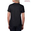 880 Anvil Ladies Lightweight Tee – Black