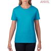 880 Anvil Ladies Lightweight Tee – Caribbean Blue