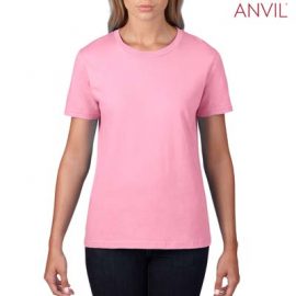 The Anvil Lightweight Ladies Tee is a 155gm pre shrunk 100% ring spun cotton tee.  16 colours.  S - 3XL.  Great branded cotton lightweight tees.
