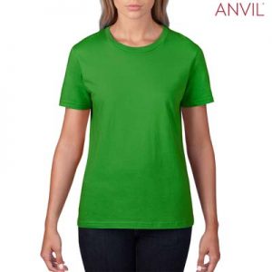 The Anvil Lightweight Ladies Tee is a 155gm pre shrunk 100% ring spun cotton tee.  16 colours.  S - 3XL.  Great branded cotton lightweight tees.