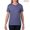 880 Anvil Ladies lightweight Tee – Heather Blue