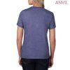 880 Anvil Ladies Lightweight Tee – Heather Blue