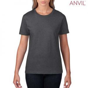 The Anvil Lightweight Ladies Tee is a 155gm pre shrunk 100% ring spun cotton tee.  16 colours.  S - 3XL.  Great branded cotton lightweight tees.