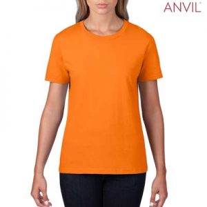 The Anvil Lightweight Ladies Tee is a 155gm pre shrunk 100% ring spun cotton tee.  16 colours.  S - 3XL.  Great branded cotton lightweight tees.