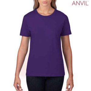 The Anvil Lightweight Ladies Tee is a 155gm pre shrunk 100% ring spun cotton tee.  16 colours.  S - 3XL.  Great branded cotton lightweight tees.