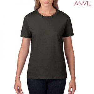 The Anvil Lightweight Ladies Tee is a 155gm pre shrunk 100% ring spun cotton tee.  16 colours.  S - 3XL.  Great branded cotton lightweight tees.