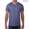 980 Anvil Adult Lightweight Tee – Heather Blue