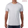 980 Anvil Adult Lightweight Tee – Heather Grey