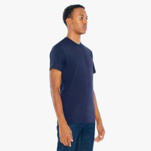 The American Apparel Unisex Tee is a 125gsm 50% cotton, 50% polyester tee.  4 colours.  S - 2XL.  Slim fit.  Great branded American Apparel Tees.