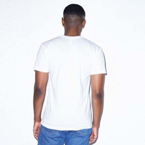 The American Apparel Unisex Tee is a 125gsm 50% cotton, 50% polyester tee.  4 colours.  S - 2XL.  Slim fit.  Great branded American Apparel Tees.