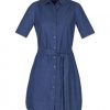 The Biz Collection Delta Dress is a 100% cotton, stonewashed denim, button through dress. One colour. Sizes 6 - 20.