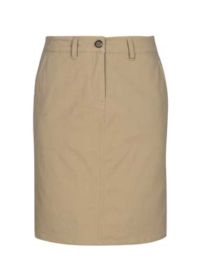 The Biz Collection Ladies Lawson Chino Skirt is a cotton rich ladies skirt with pockets. Available in 4 colours. Sizes 6 - 26.