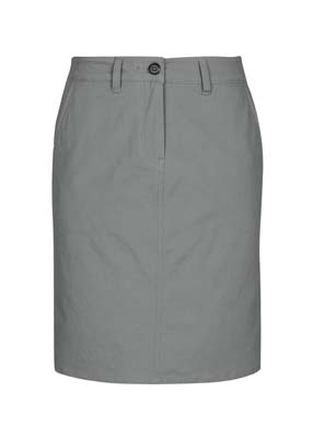 The Biz Collection Ladies Lawson Chino Skirt is a cotton rich ladies skirt with pockets. Available in 4 colours. Sizes 6 - 26.