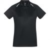 P012LS Biz Collection Ladies Academy Polo – Black/White
