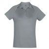 P012LS Biz Collection Ladies Academy Polo – Silver/Charcoal