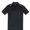 P012MS Biz Collection Mens Academy Polo – Black/White