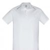 P012MS Biz Collection Mens Academy Polo – White/Silver
