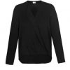 S014LL Biz Collection Ladies Lily Hi-Lo Blouse – Black