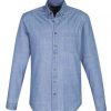 S017ML Biz Collection Mens Indie Long Sleeve Shirt – Blue