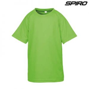 The Spiro Impact Performance Aircool Youth T Shirt is an air dry soft mesh fabric tee.  15 colours.  4 - 14.  Great branded quick dry tees from Spiro.