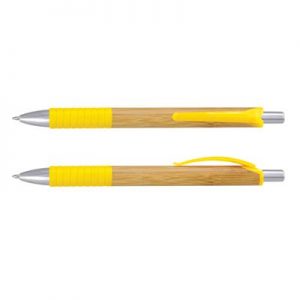 The TRENDS Trinity Bamboo Pen is a retractable ball pen with natural bamboo barrel.  9 colours.  Great branded eco pens from TRENDS.