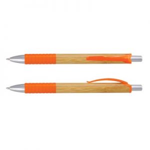 The TRENDS Trinity Bamboo Pen is a retractable ball pen with natural bamboo barrel.  9 colours.  Great branded eco pens from TRENDS.