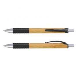 The TRENDS Trinity Bamboo Pen is a retractable ball pen with natural bamboo barrel.  9 colours.  Great branded eco pens from TRENDS.