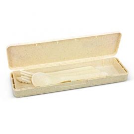 The TRENDS Choice Cutlery Set is a unique cutlery set made from natural wheat straw fibre/bpa free polypropylene.  Great branded eco promo products.