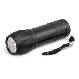 The TRENDS Navigator Torch is a compact torch with 9 LEDS and woven strap.  6 colours.  Pad Printed.  Great branded torch and travel accessories. 