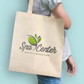 The TRENDS Viva Natural Look Tote Bag is a unique large shopping tote bag with natural flecked finish.  Natural.  Great branded tote bags.