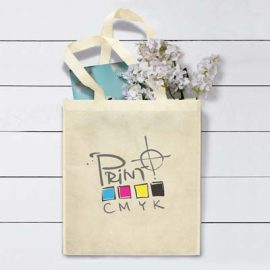 The TRENDS Avanti Natural Look Tote Bag is a unique large shopping tote bag with natural flecked finish.  Natural.  Great branded tote bags.