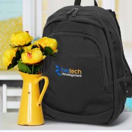 The TRENDS Berkeley Backpack is a robust backpack with internal laptop sleeve & multiple pockets.  2 colours.  Great branded backpacks from TRENDS.